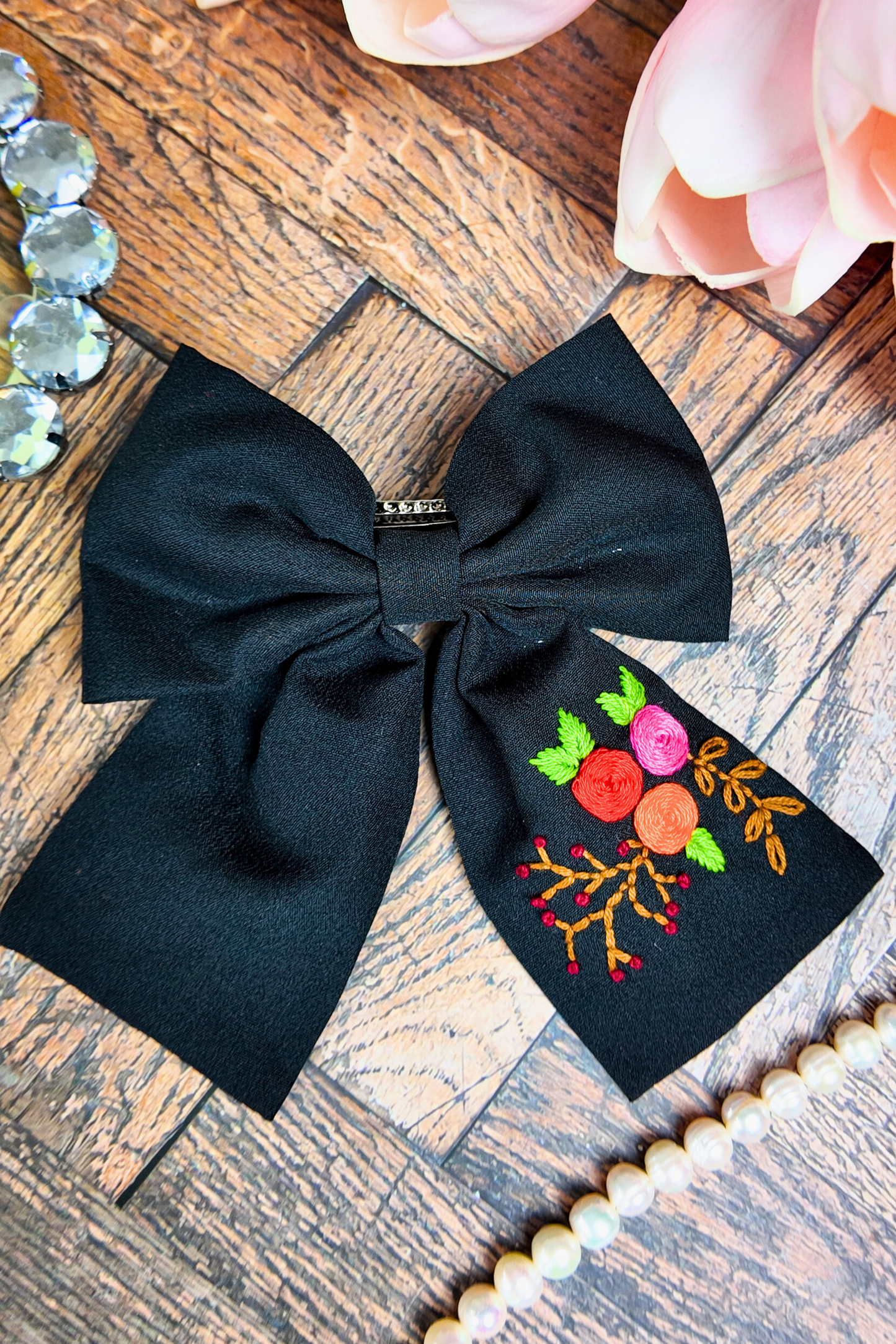 Embroidery Bow - Black