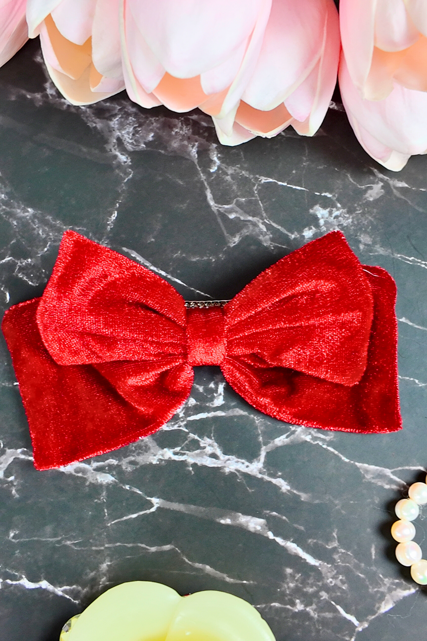 Velvet Bow-Red