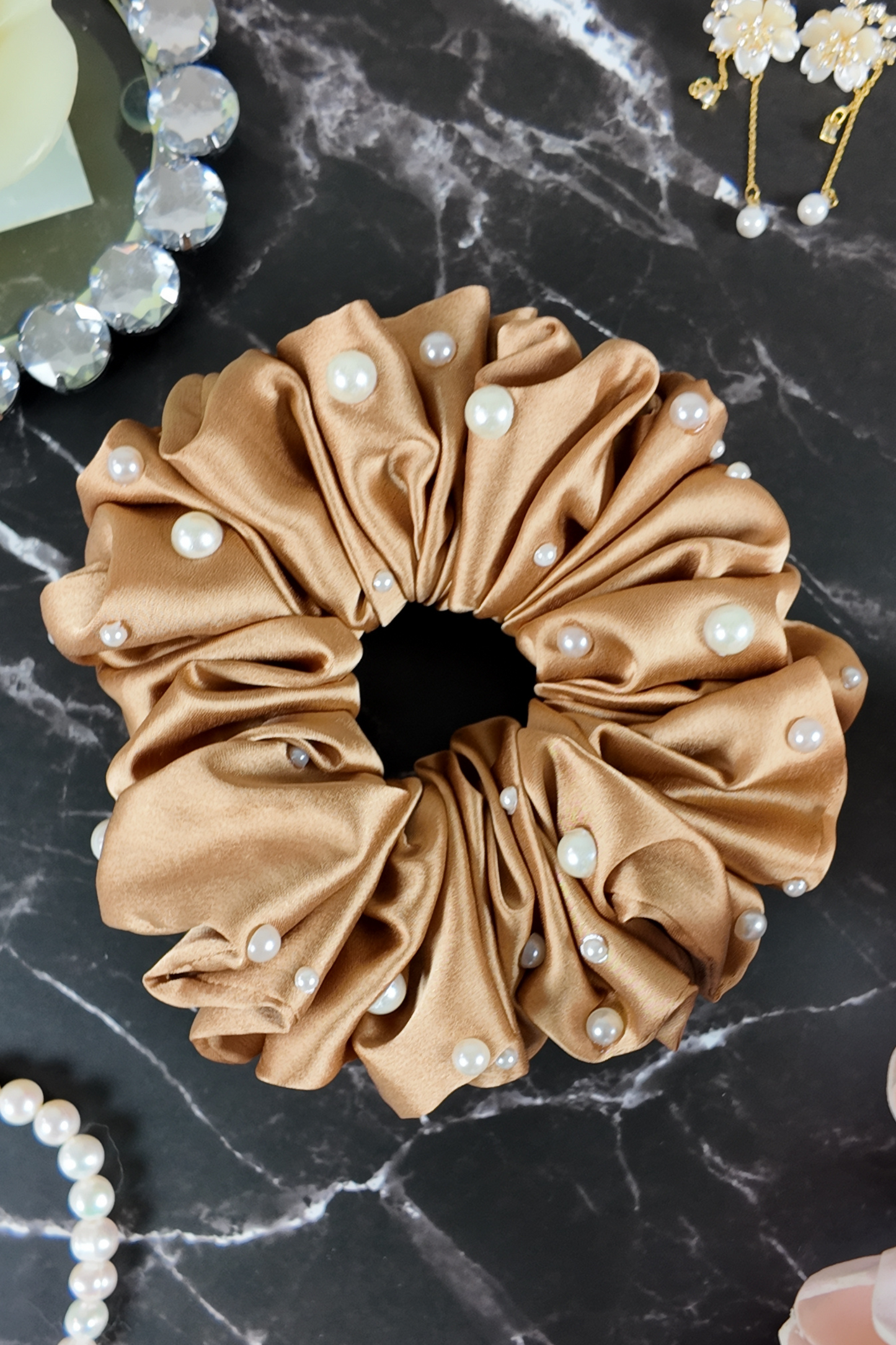 Pearl Scrunchie - Copper XXL