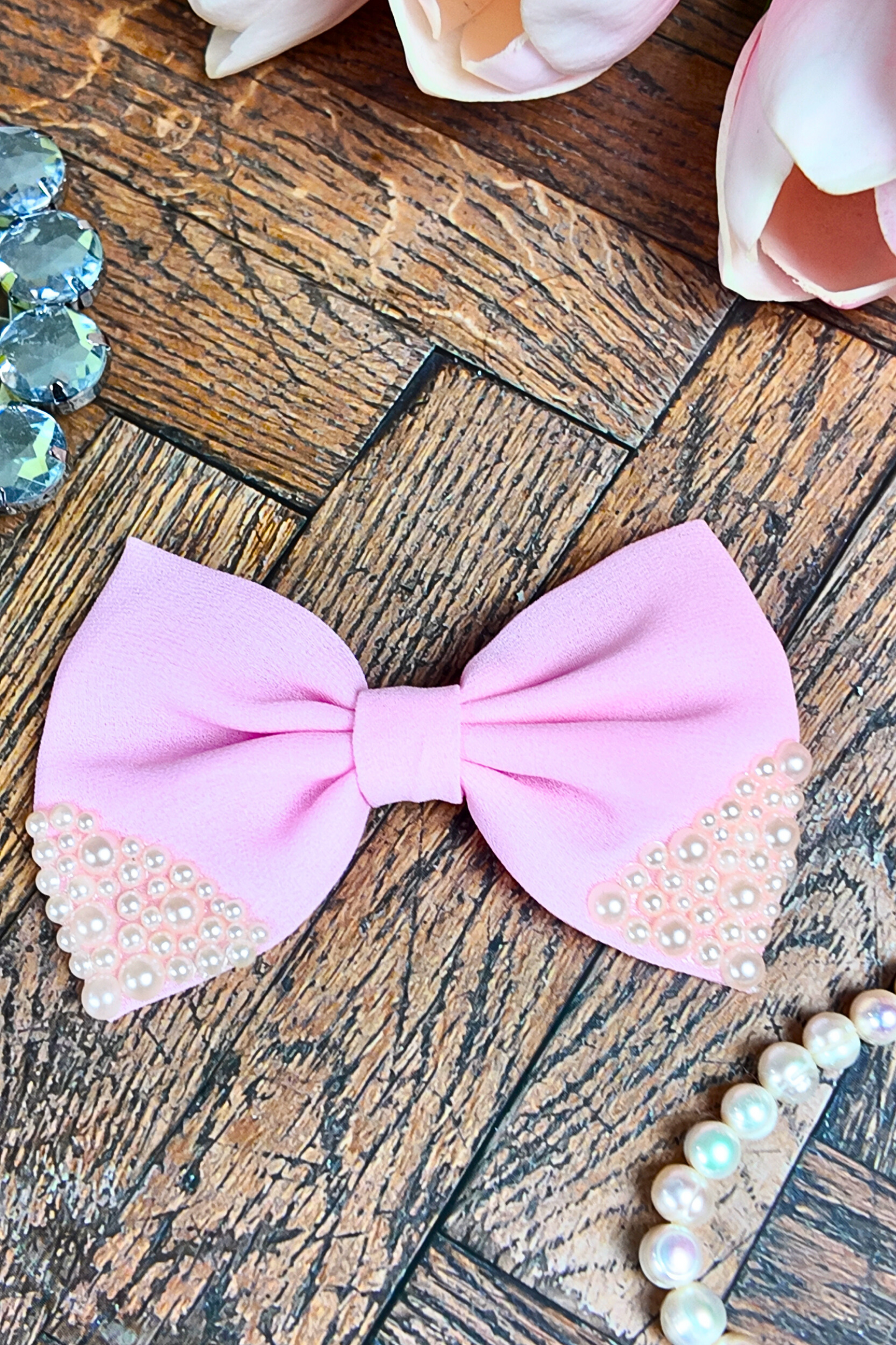 Pearl Bow - Edge Pink