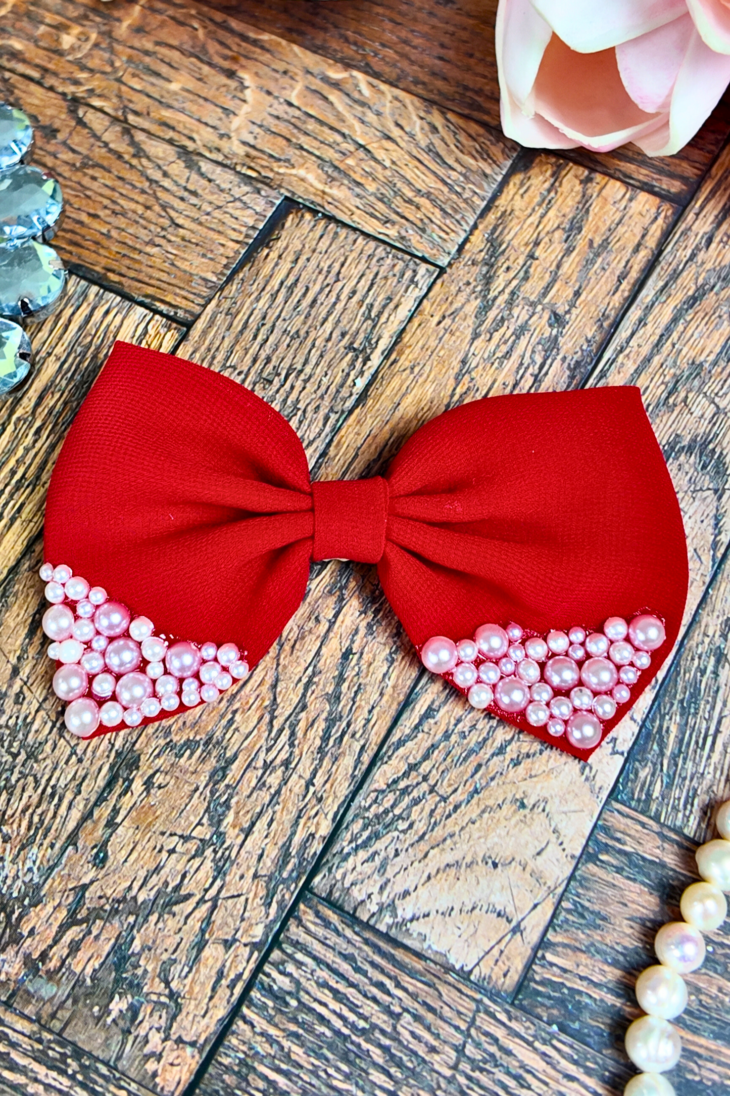 Pearl Bow - Edge Red