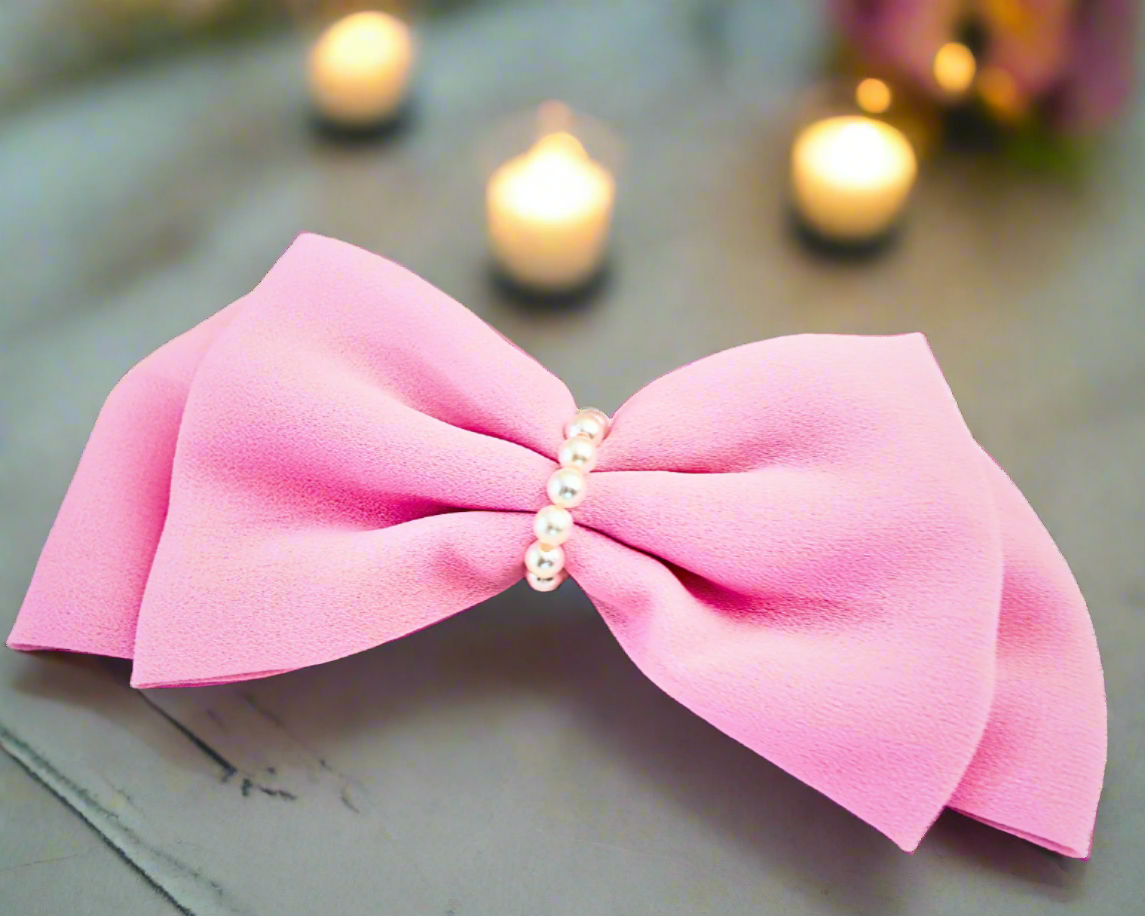 Pearl Layered Bow -Pink